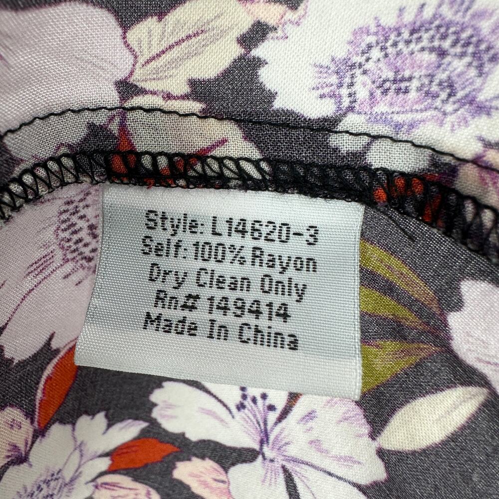 Johnny Was Jade Ameesha Multi Floral Peasant 3/4 Sleeve Blouse Size Small - Picture 9 of 10